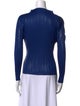 Pleats Please Issey Miyake Mock Neck Long Sleeve Top
