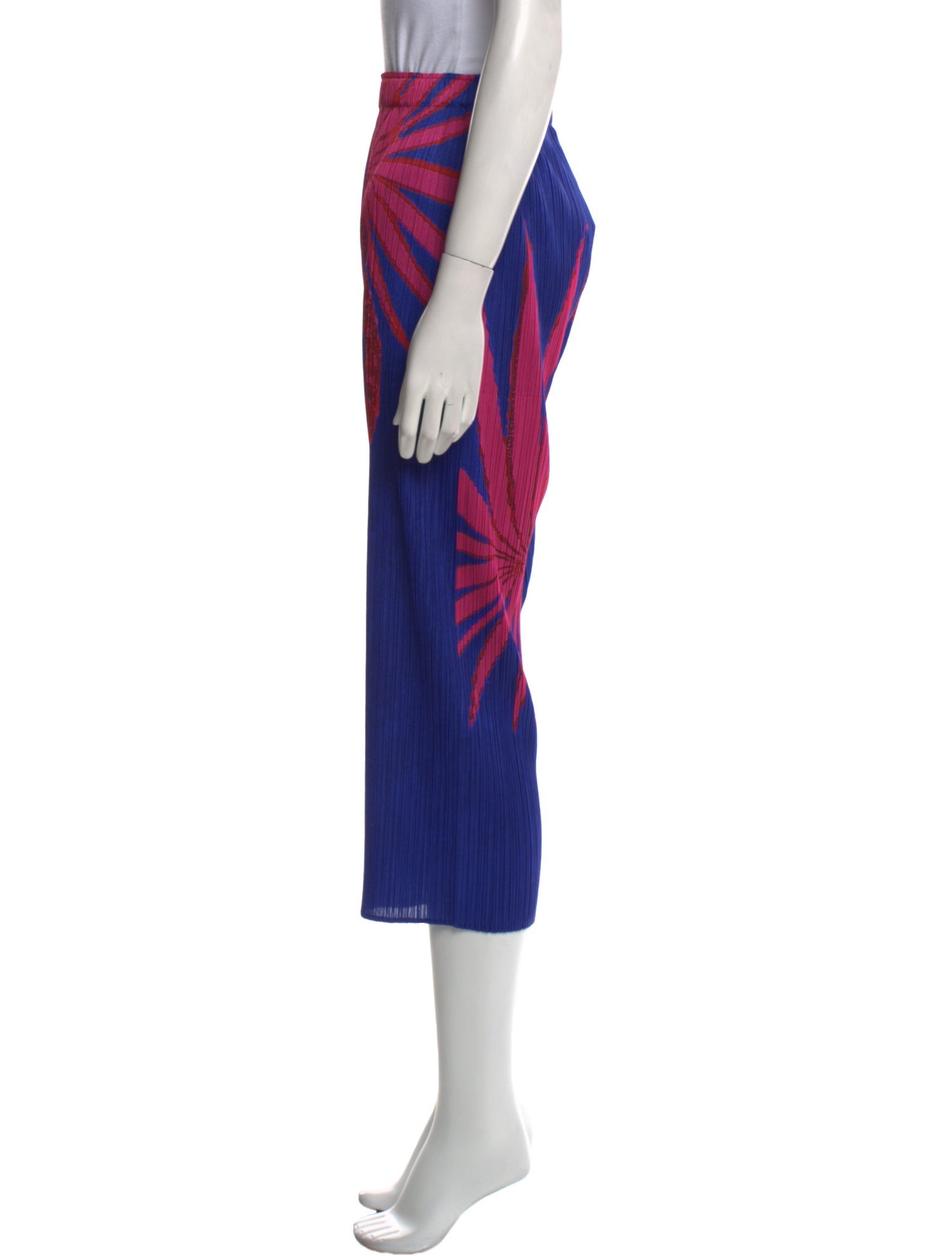 Pleats Please Issey Miyake Printed Wide Leg Pants