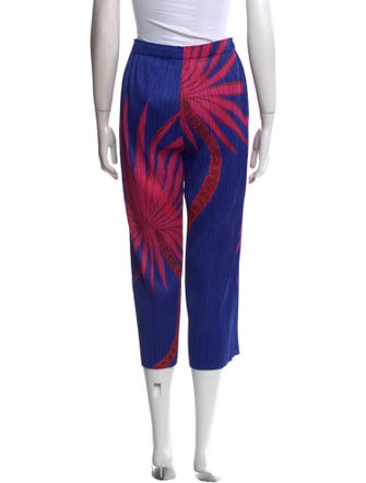 Pleats Please Issey Miyake Printed Wide Leg Pants