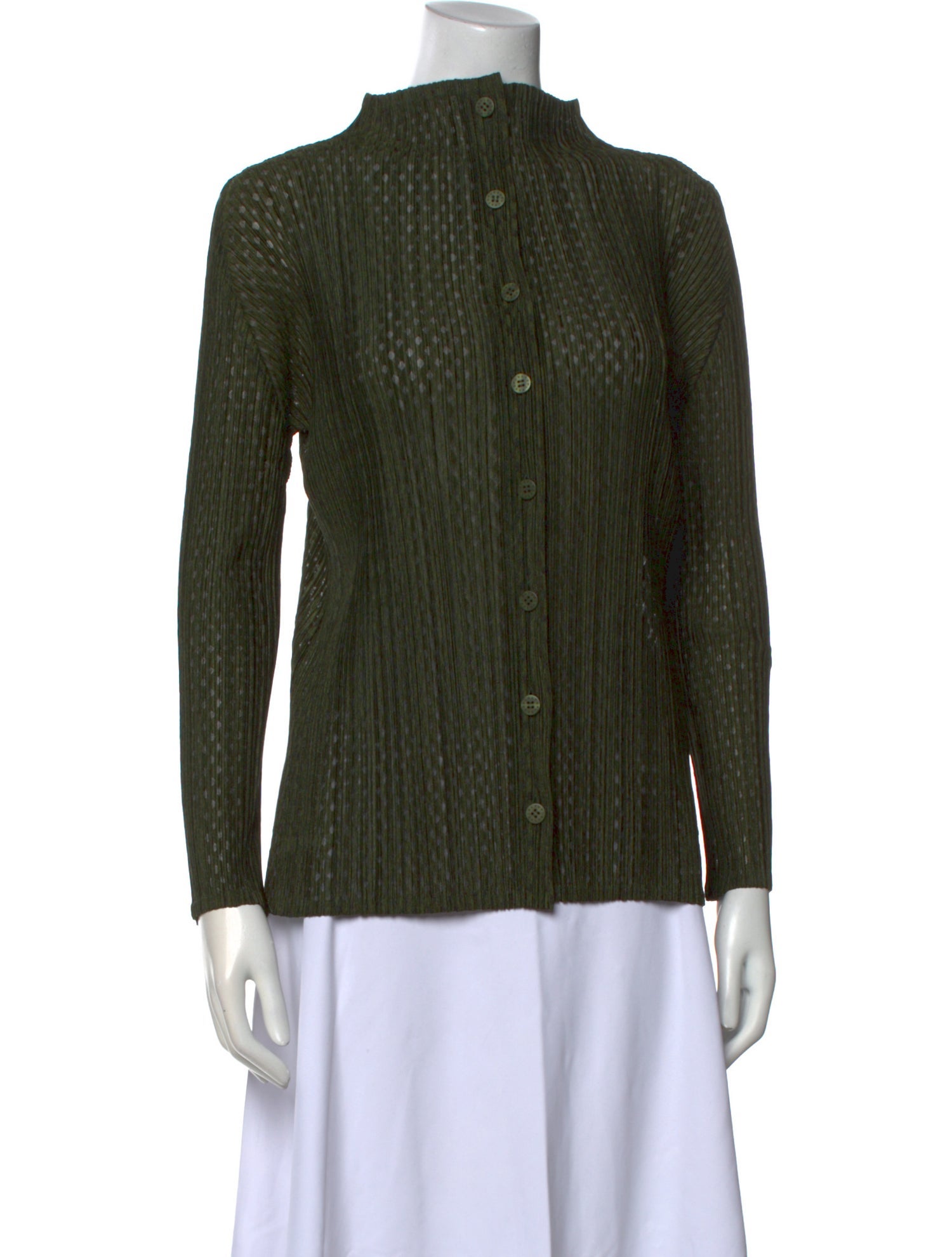 Pleats Please Issey Miyake Vintage 2009 Button-Up Top