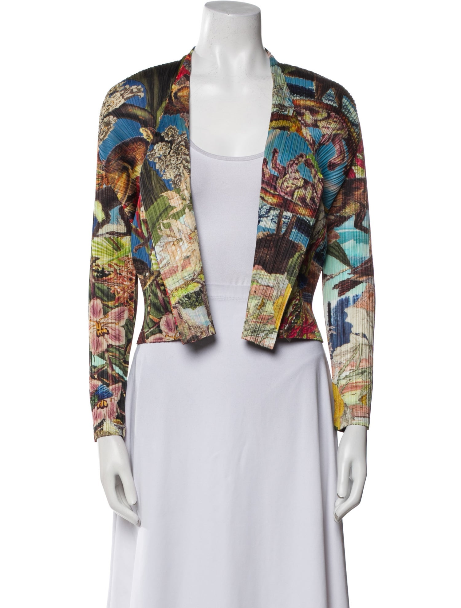 Pleats Please Issey Miyake Printed Evening Jacket
