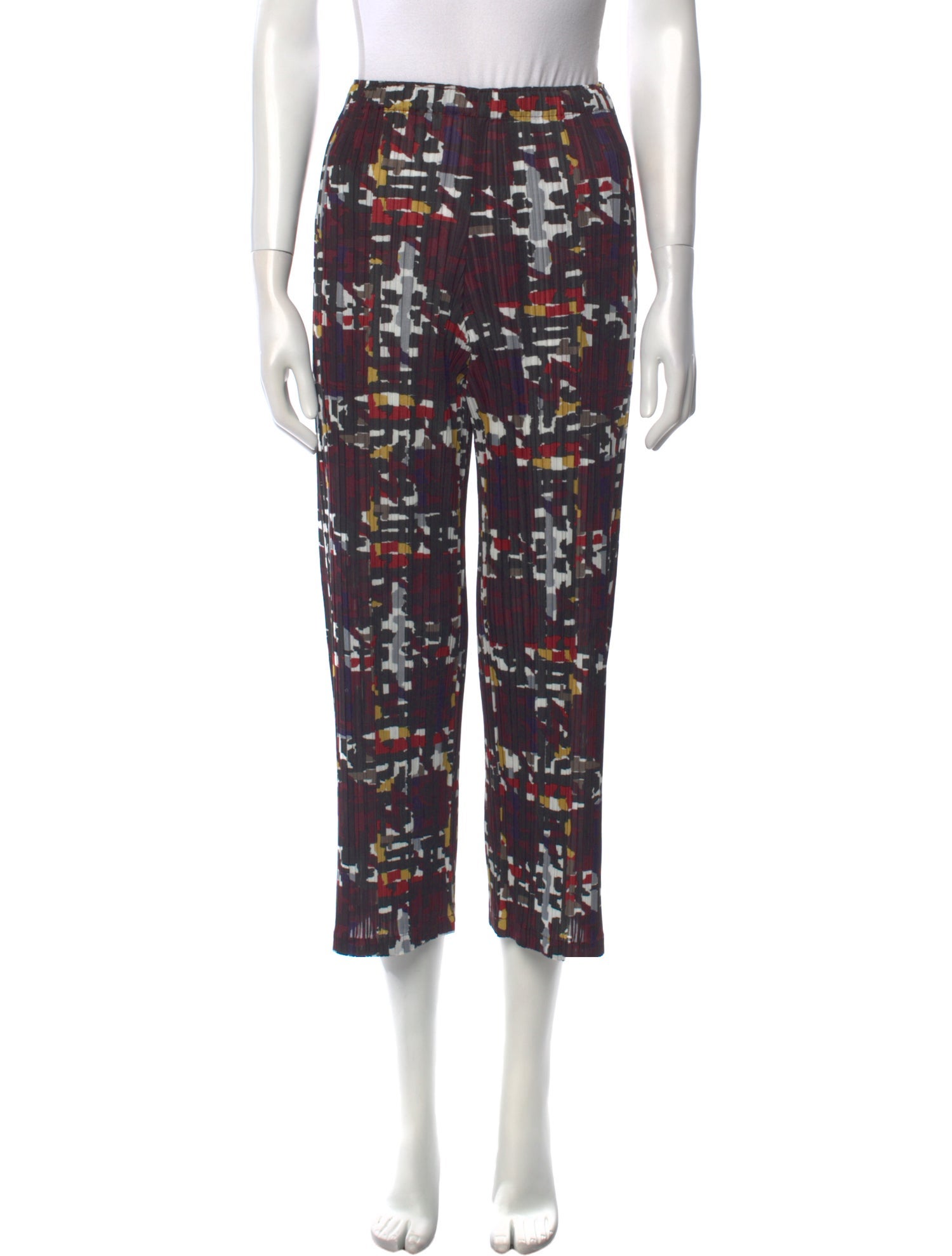 Pleats Please Issey Miyake Printed Wide Leg Pants