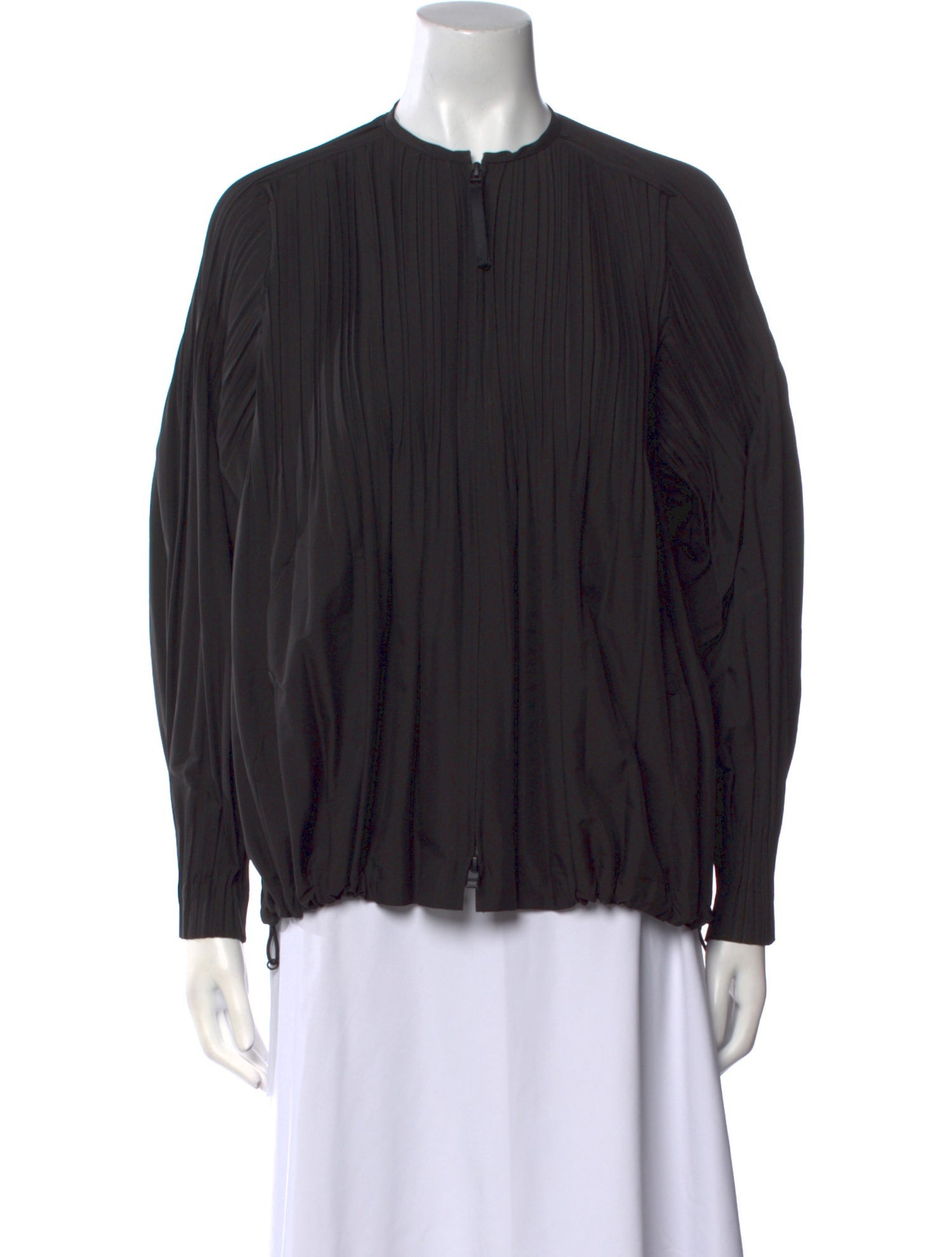 Pleats Please Issey Miyake Crew Neck Long Sleeve Blouse