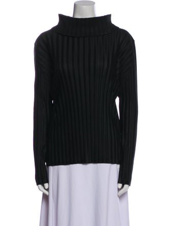 Pleats Please Issey Miyake Turtleneck Long Sleeve Blouse