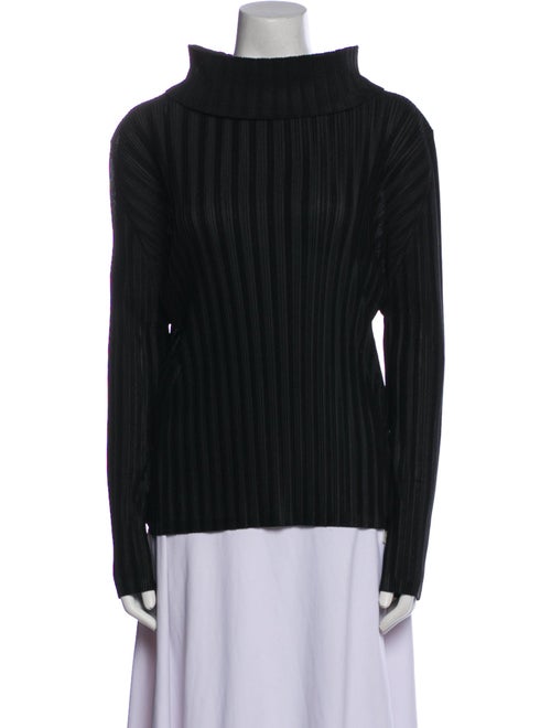 Pleats Please Issey Miyake Turtleneck Long Sleeve Blouse