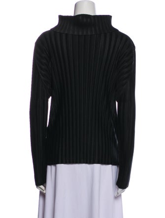 Pleats Please Issey Miyake Turtleneck Long Sleeve Blouse