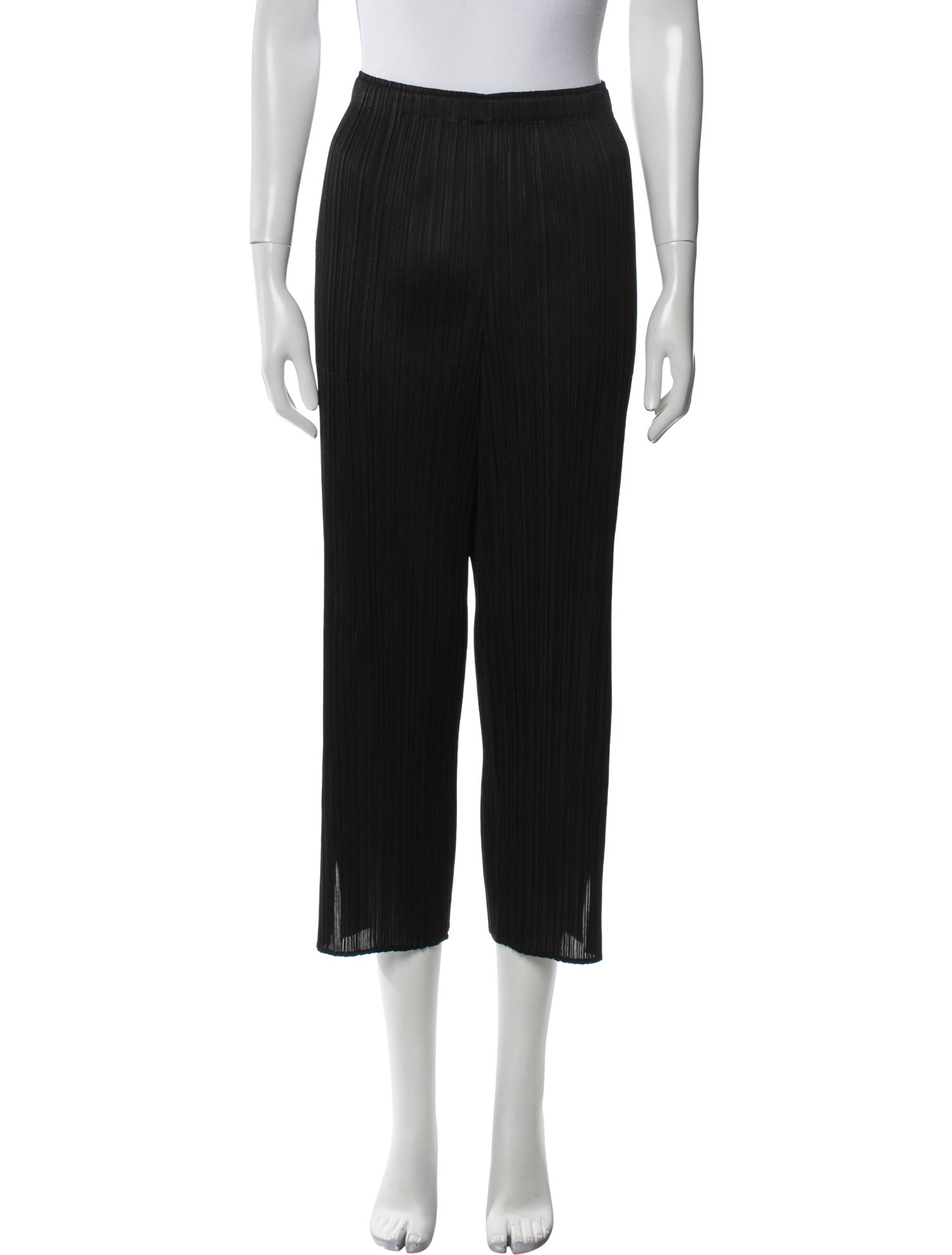 Pleats Please Issey Miyake Striped Straight Leg Pants