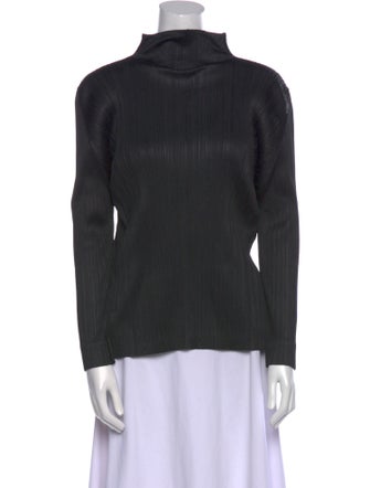 Pleats Please Issey Miyake Turtleneck Long Sleeve Sweatshirt