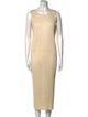 Pleats Please Issey Miyake Scoop Neck Long Dress