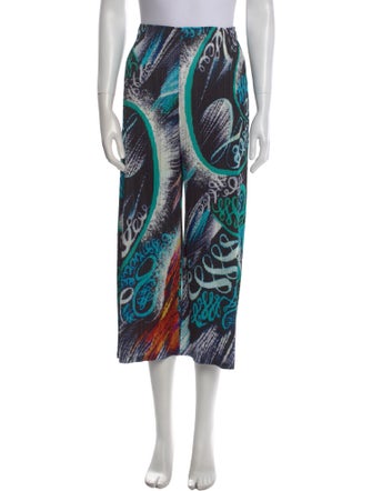 Pleats Please Issey Miyake Printed Wide Leg Pants