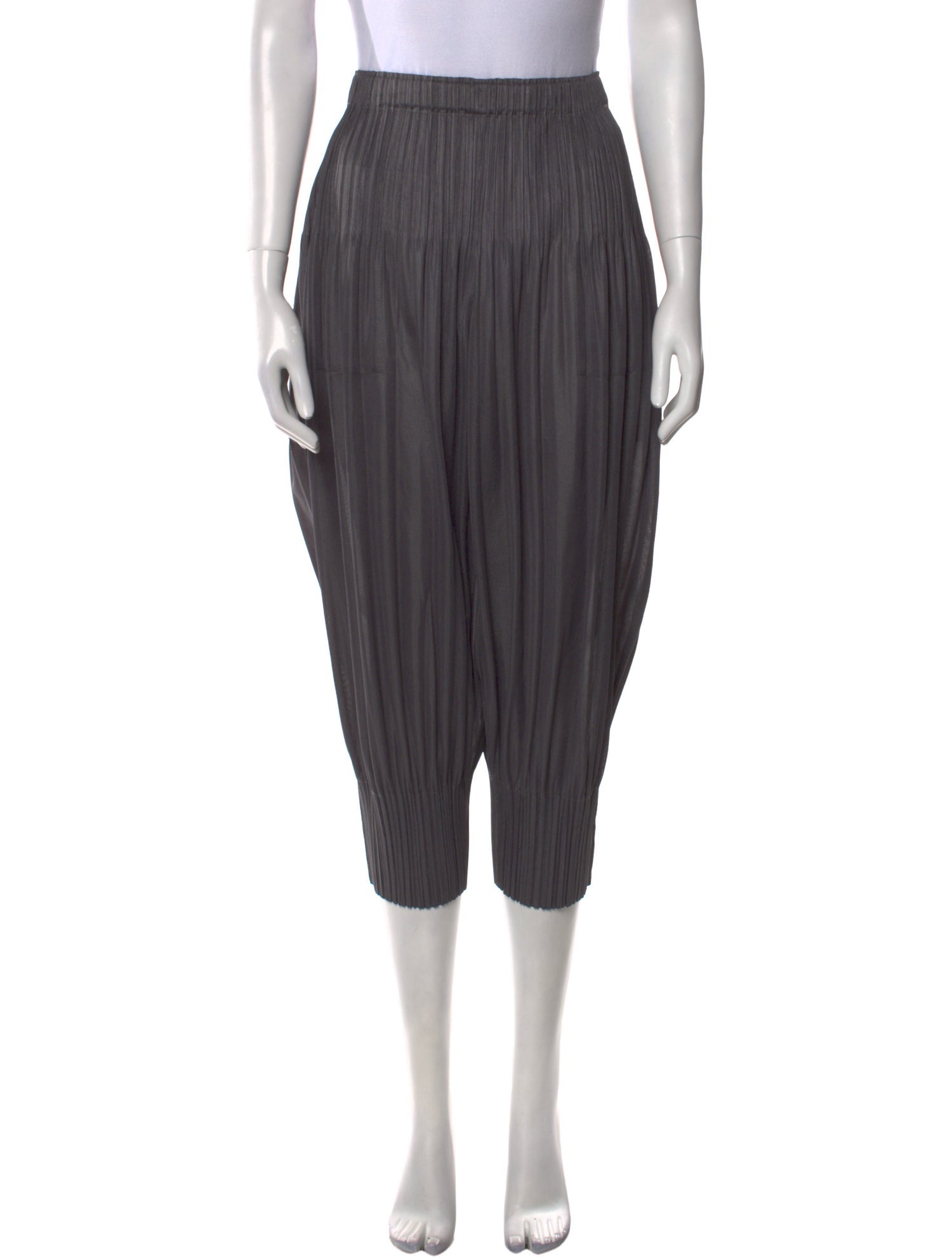 Pleats Please Issey Miyake Striped Straight Leg Pants