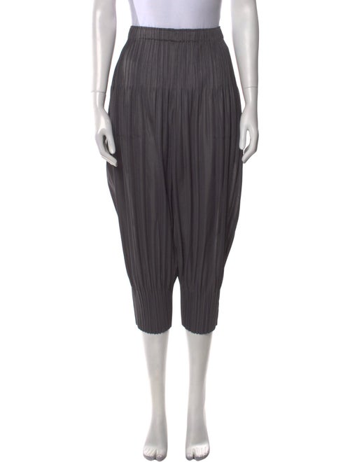 Pleats Please Issey Miyake Striped Straight Leg Pants