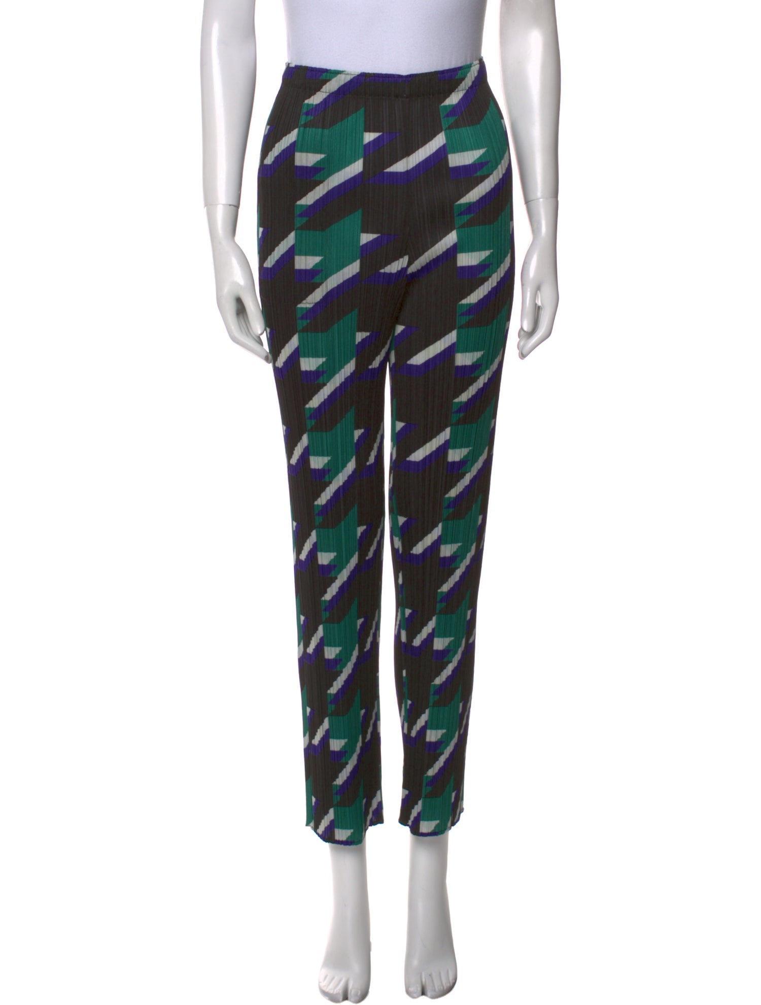 Pleats Please Issey Miyake Printed Straight Leg Pants