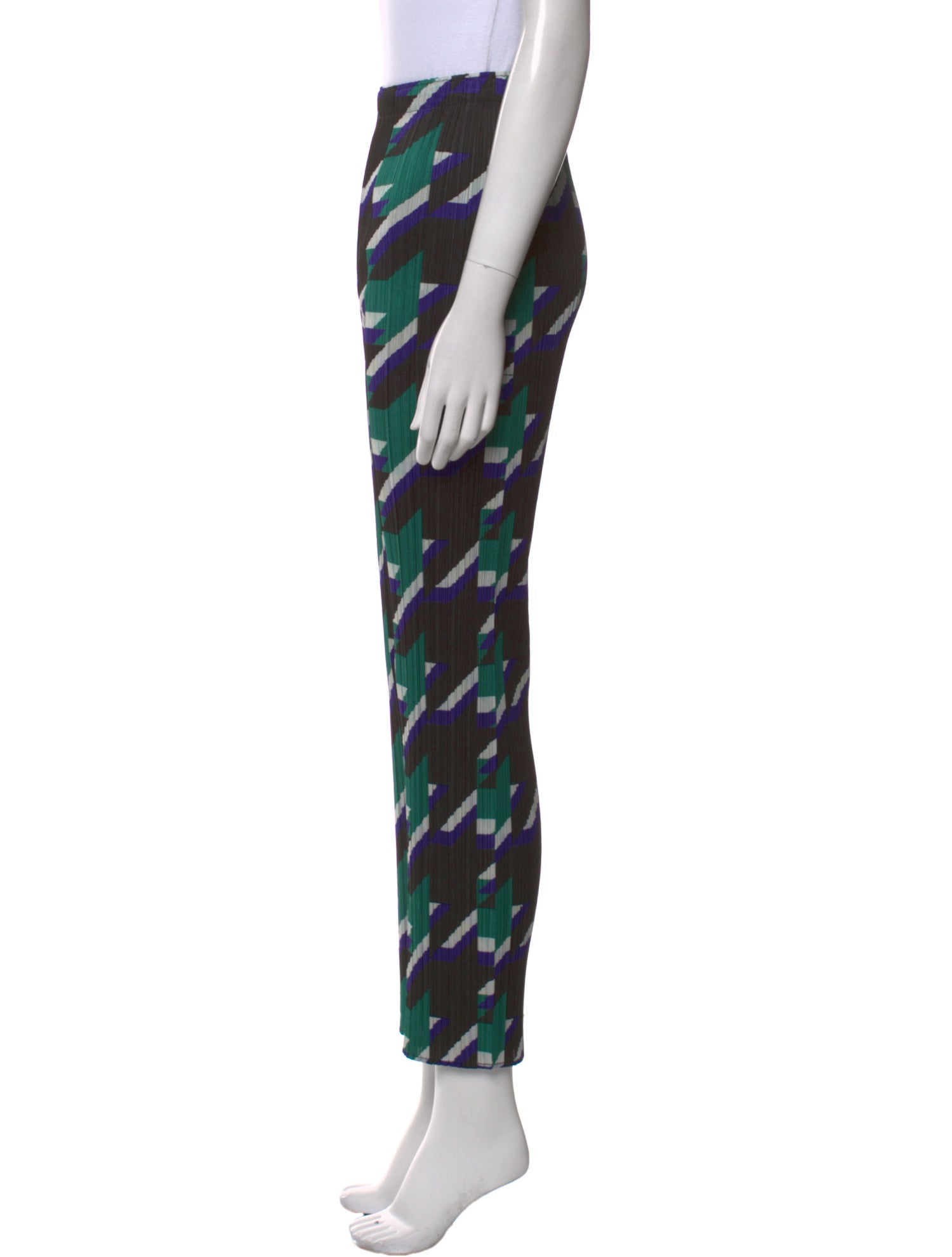 Pleats Please Issey Miyake Printed Straight Leg Pants