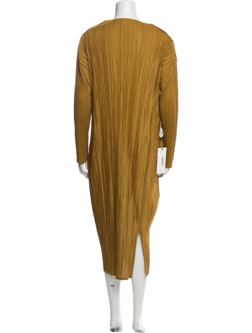 Pleats Please Issey Miyake Crew Neck Midi Length Dress