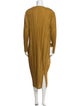 Pleats Please Issey Miyake Crew Neck Midi Length Dress