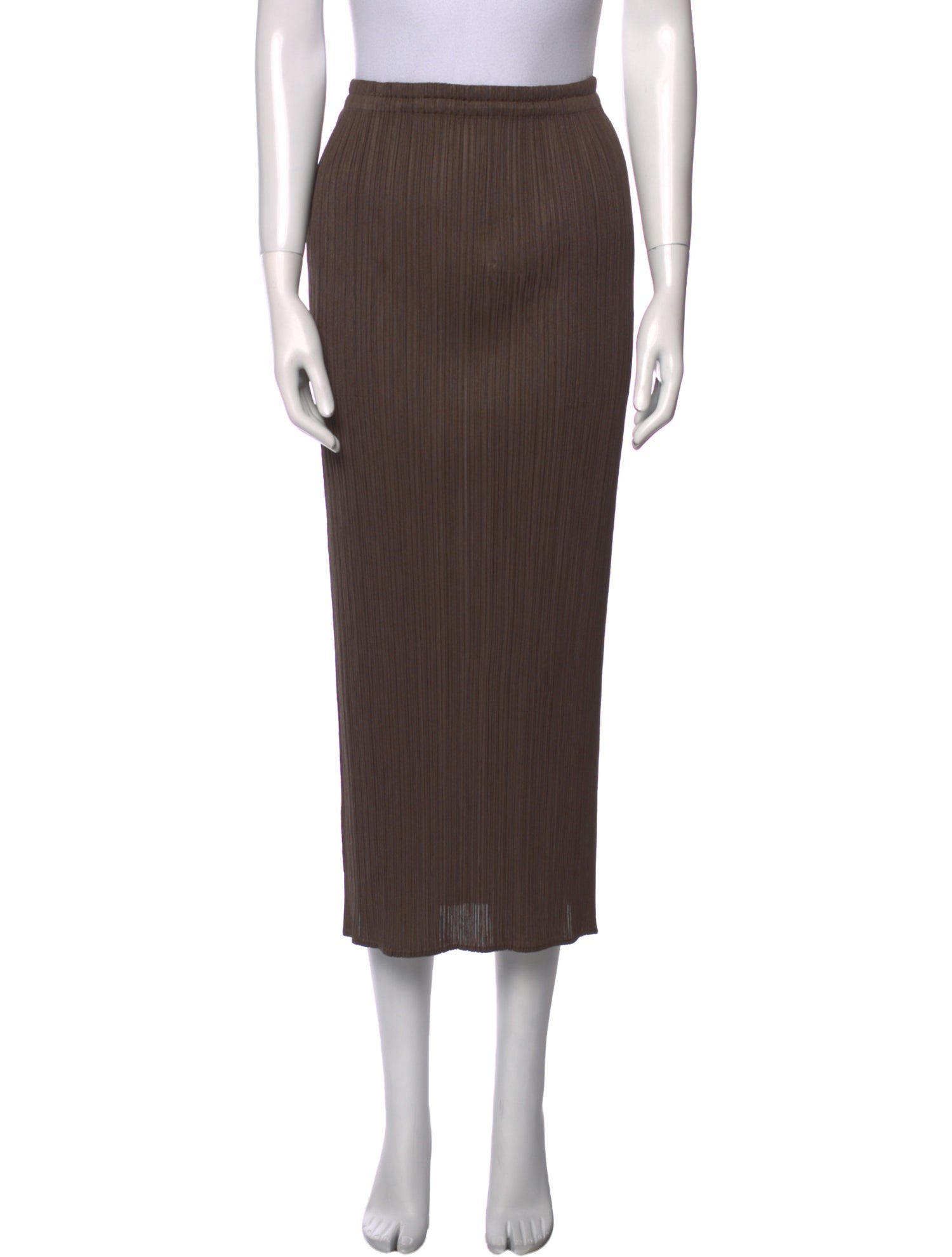 Pleats Please Issey Miyake Pleated Accents Midi Length Skirt