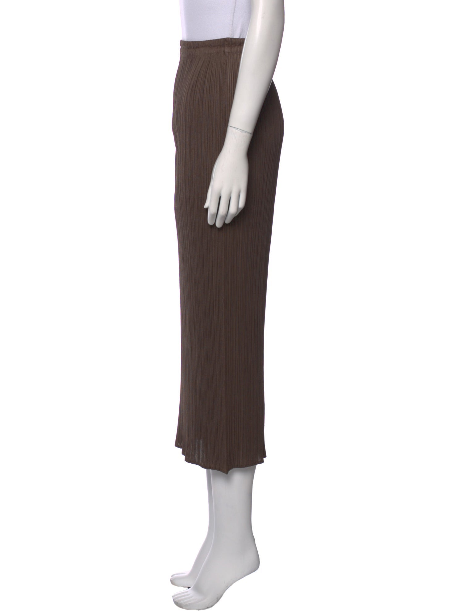 Pleats Please Issey Miyake Pleated Accents Midi Length Skirt