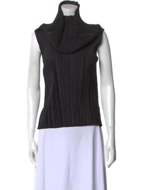 Pleats Please Issey Miyake Turtleneck Sleeveless Top