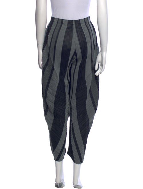 Pleats Please Issey Miyake Striped Wide Leg Pants