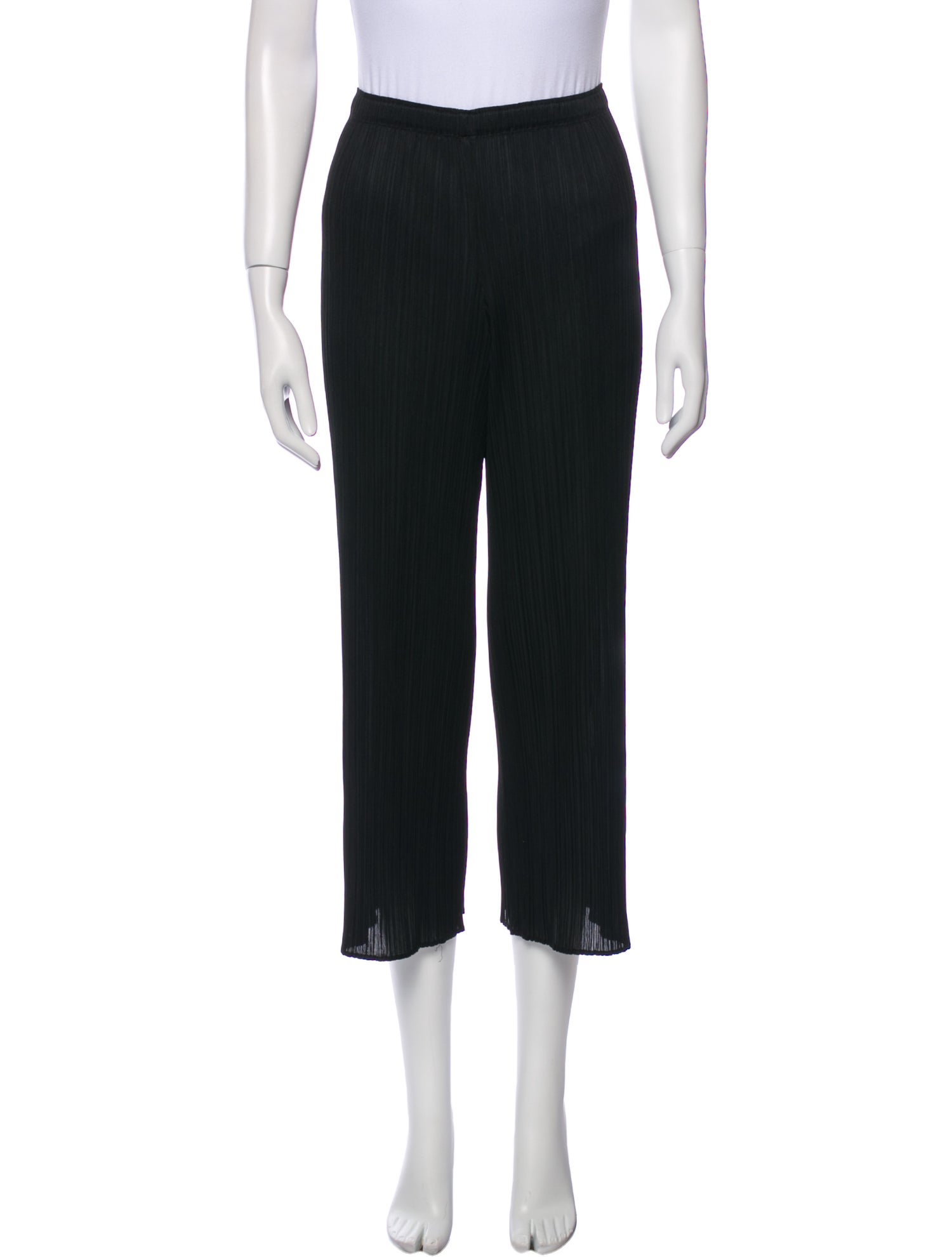 Pleats Please Issey Miyake Striped Wide Leg Pants