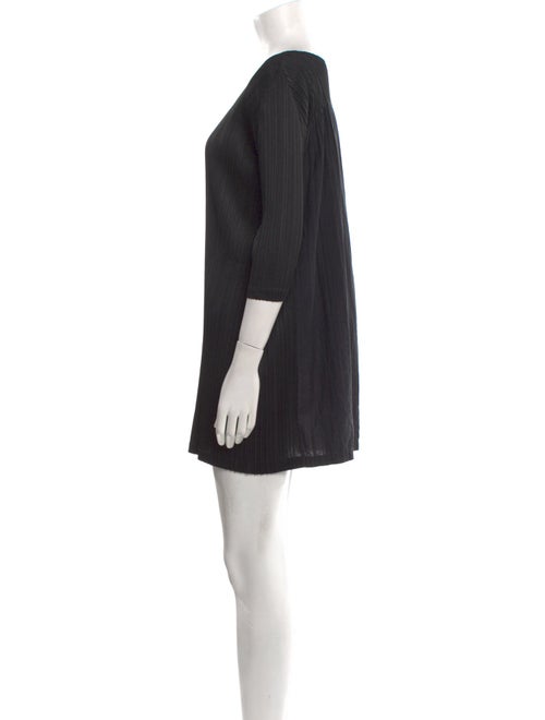 Pleats Please Issey Miyake Scoop Neck Mini Dress