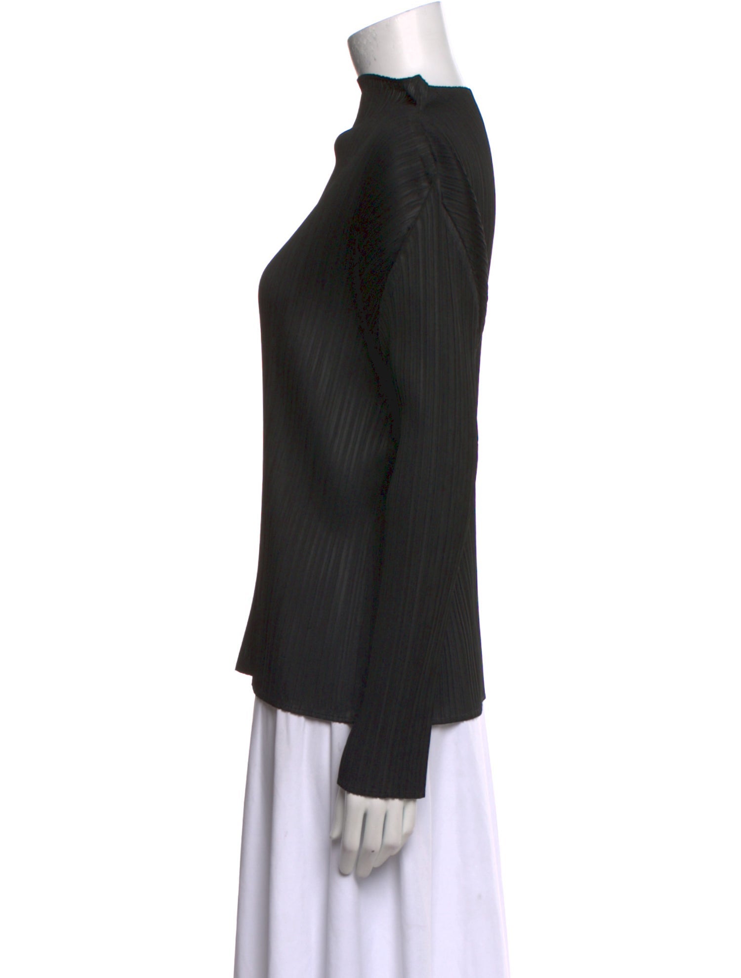 Pleats Please Issey Miyake Mock Neck Long Sleeve Sweatshirt