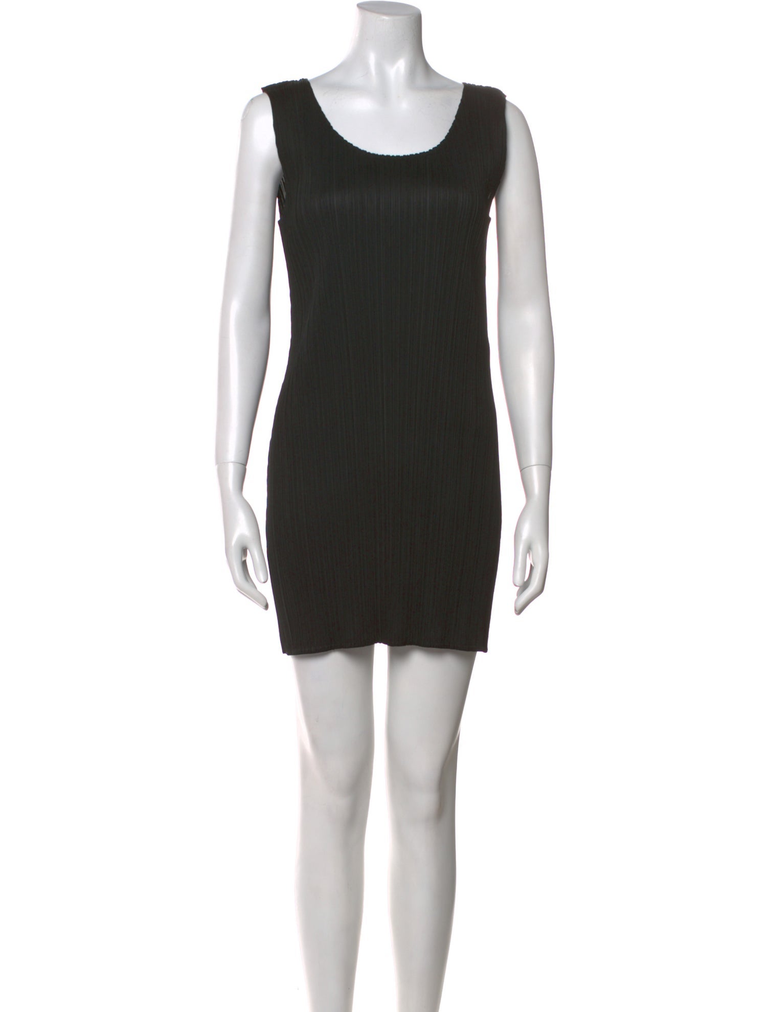 Pleats Please Issey Miyake Scoop Neck Mini Dress