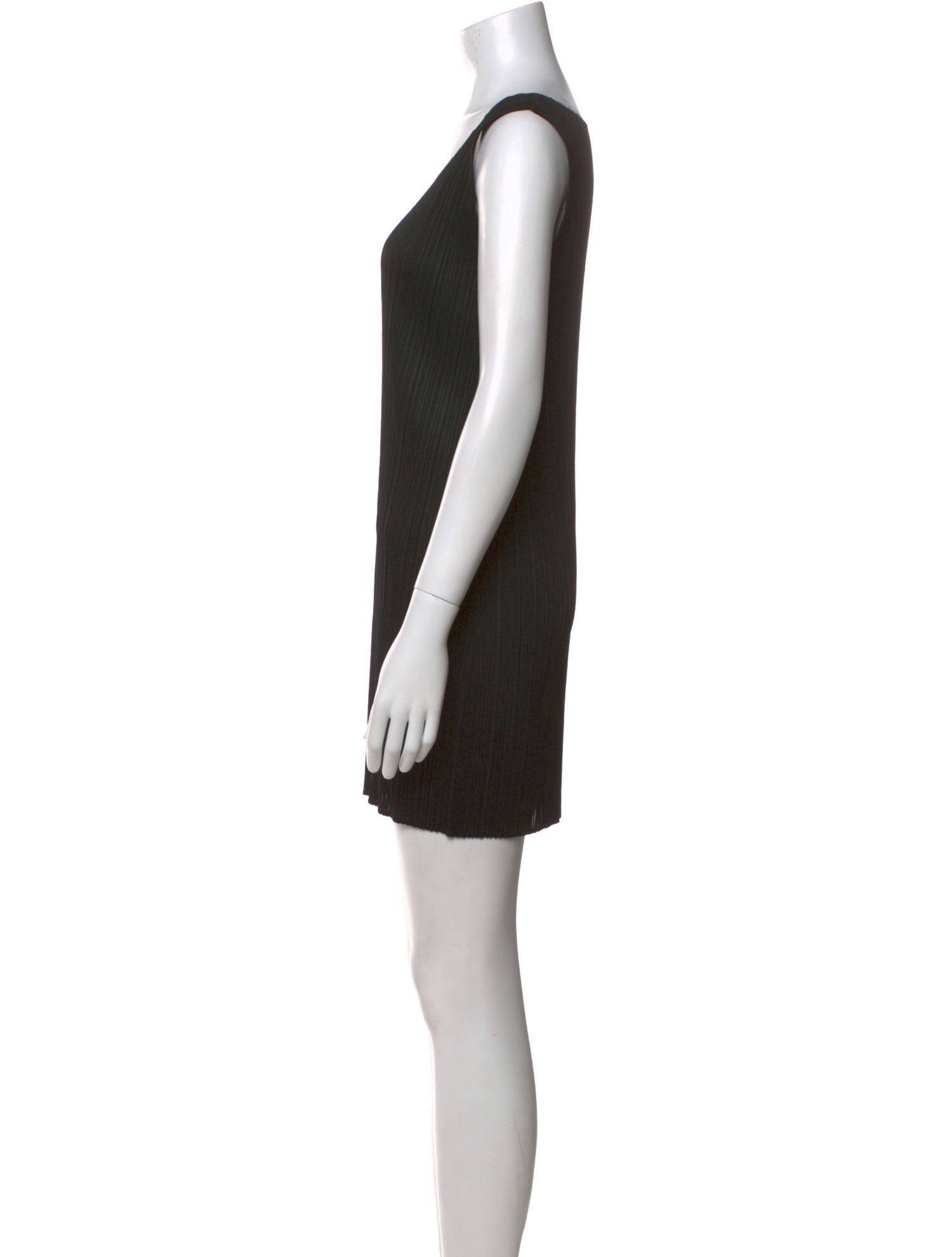 Pleats Please Issey Miyake Scoop Neck Mini Dress