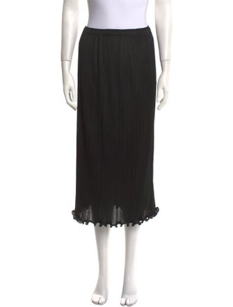 Pleats Please Issey Miyake Pleated Accents Midi Length Skirt