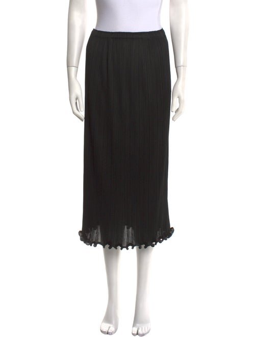 Pleats Please Issey Miyake Pleated Accents Midi Length Skirt