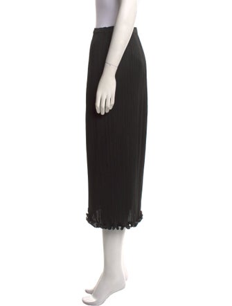 Pleats Please Issey Miyake Pleated Accents Midi Length Skirt