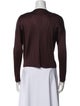 Pleats Please Issey Miyake V-Neck Long Sleeve Crop Top