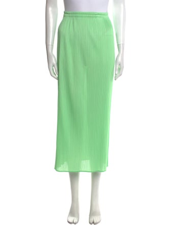 Pleats Please Issey Miyake Pleated Accents Midi Length Skirt