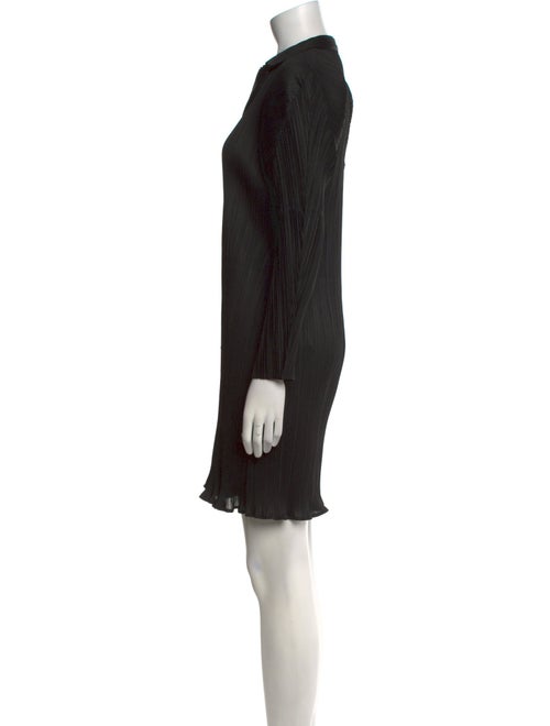 Pleats Please Issey Miyake V-Neck Mini Dress