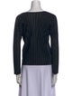 Pleats Please Issey Miyake V-Neck Long Sleeve Crop Top