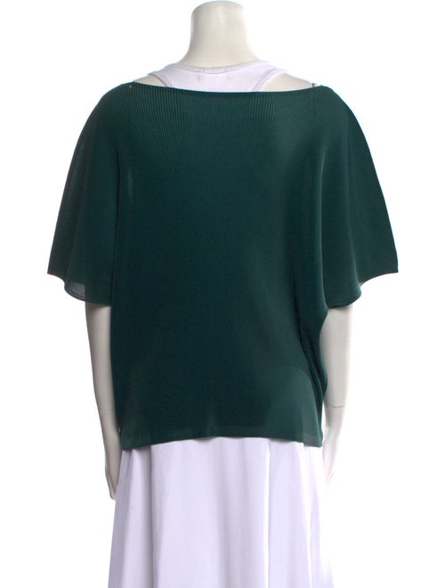 Pleats Please Issey Miyake Scoop Neck Short Sleeve Blouse