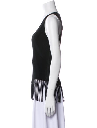 Pleats Please Issey Miyake Scoop Neck Sleeveless Top
