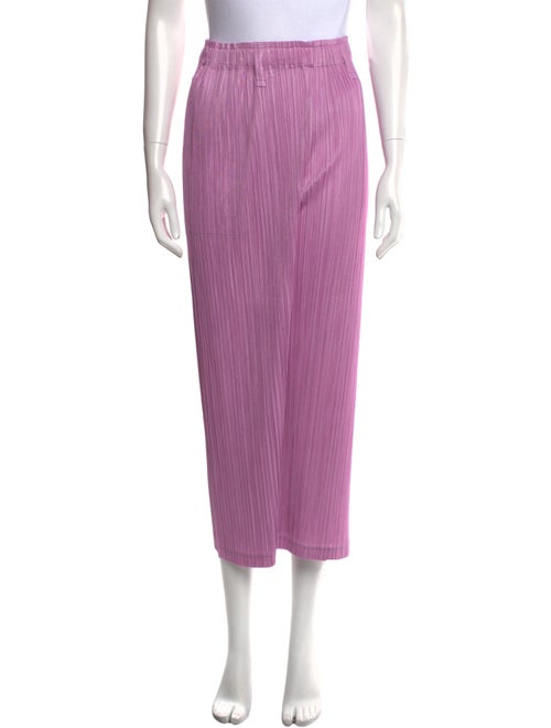 Pleats Please Issey Miyake Striped Straight Leg Pants
