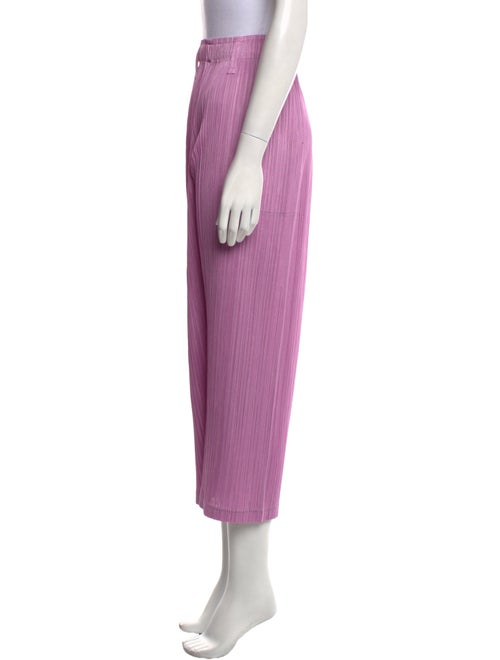 Pleats Please Issey Miyake Striped Straight Leg Pants