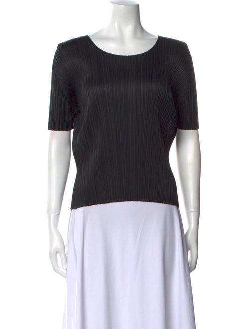 Pleats Please Issey Miyake Scoop Neck Short Sleeve T-Shirt