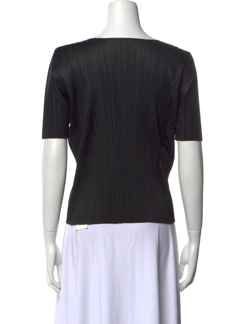 Pleats Please Issey Miyake Scoop Neck Short Sleeve T-Shirt
