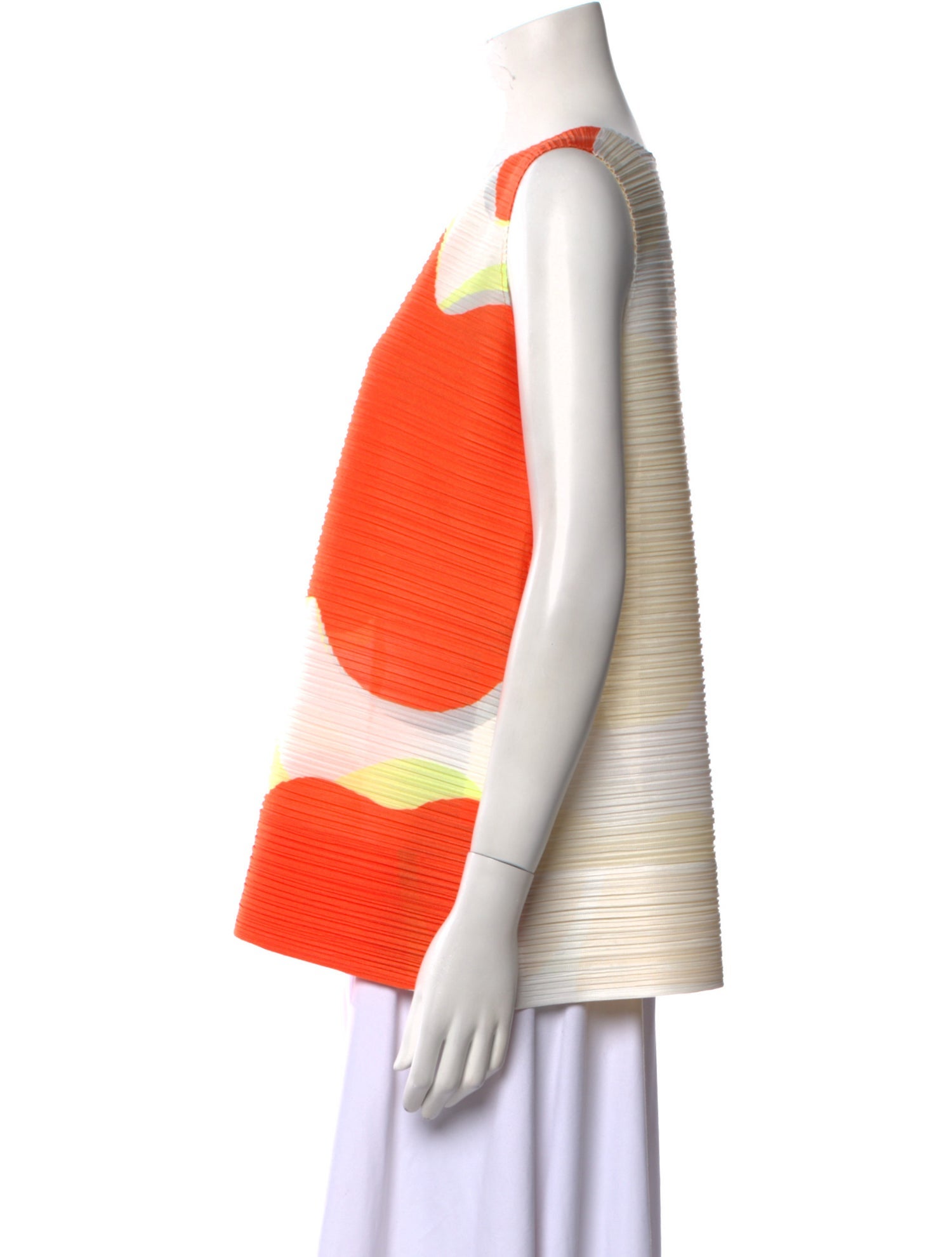 Pleats Please Issey Miyake Printed Scoop Neck Top w/ Tags