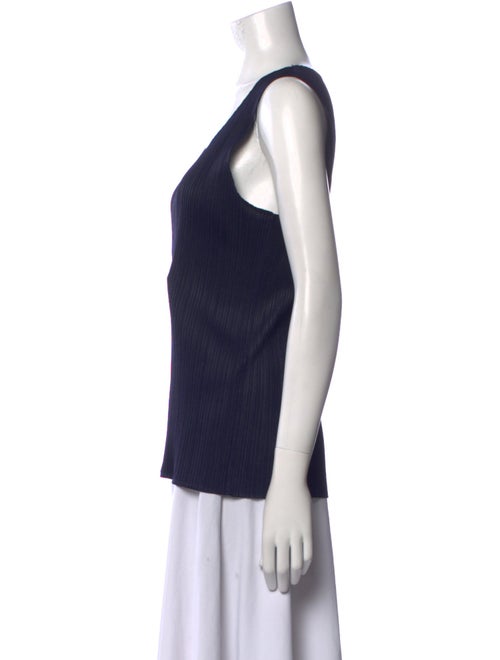 Pleats Please Issey Miyake Scoop Neck Sleeveless Top