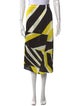 Pleats Please Issey Miyake Colorblock Pattern Midi Length Skirt