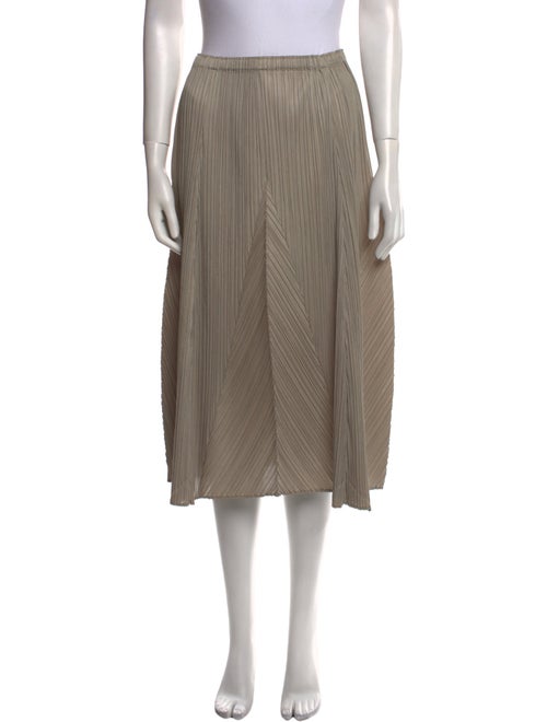 Pleats Please Issey Miyake Pleated Accents Midi Length Skirt