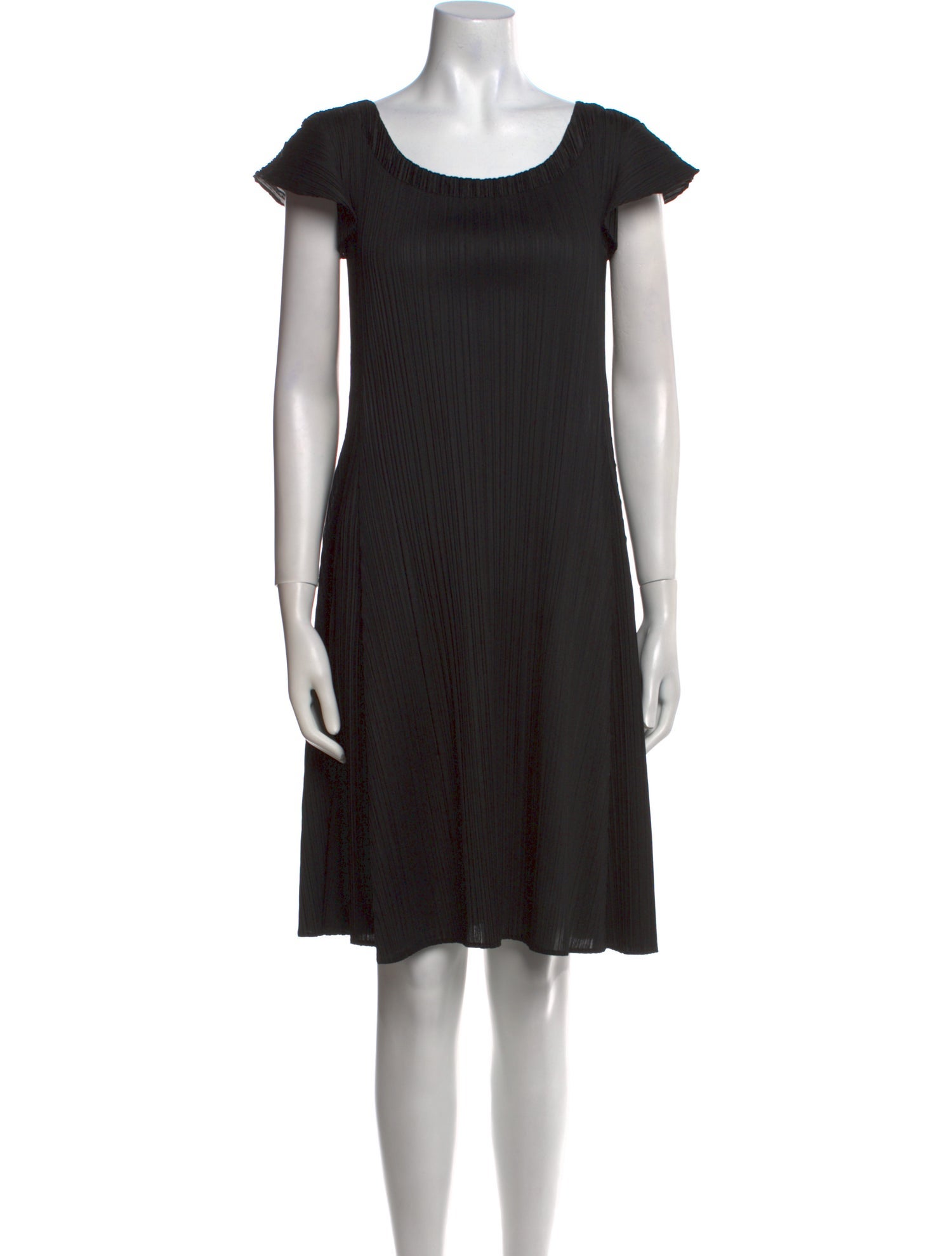 Pleats Please Issey Miyake Scoop Neck Knee-Length Dress