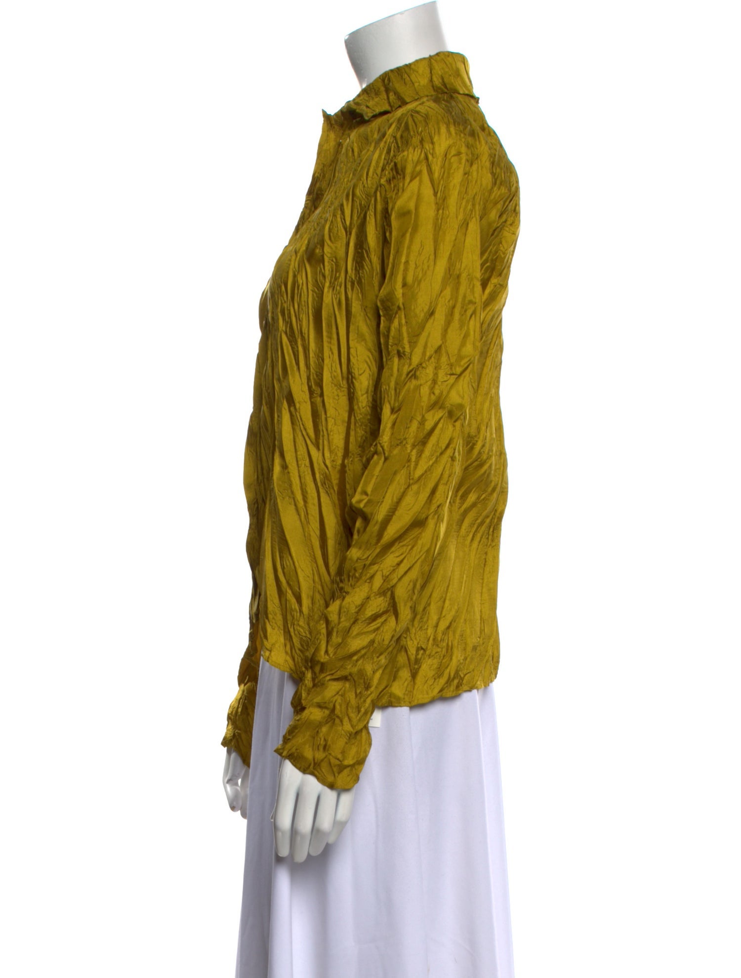 Pleats Please Issey Miyake Vintage 2013 Button-Up Top