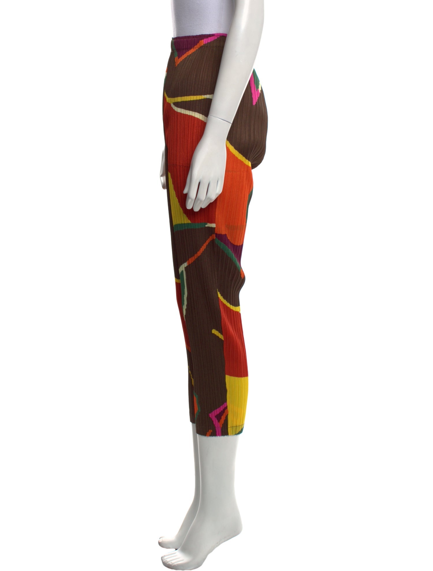 Pleats Please Issey Miyake Printed Skinny Leg Pants