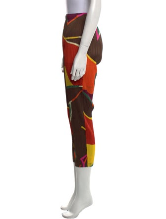 Pleats Please Issey Miyake Printed Skinny Leg Pants